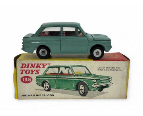 Dinky Hillman Imp saloon metallic green with red interior No. 138, generally excellent to good plus in excellent later issue 