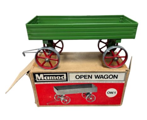 Mamod Open Wagon No. OW.1, generally excellent in good plus Brierley Hill label box. Contents appear complete but unchecked. 