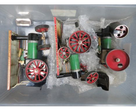 Mamod live steam engine collection, generally excellent to good, with Traction Engine No. TE1 (2) and Steam Roller No. SR1, h