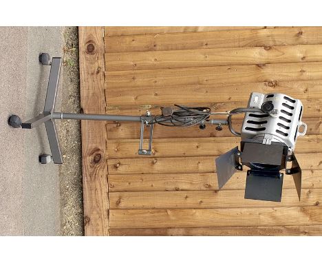 RRB Spotlight on Adjustable Dolly Stand. RRB Spotlight on adjustable dolly stand, with removable barn doors. Also includes br