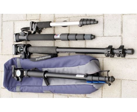 4 Monopods, inc BENRO Carbon Fibre Model. 4 Monopods, inc Manfrotto 679B & Benro Carbon Fibre MC-66 N6. (condition 5) 