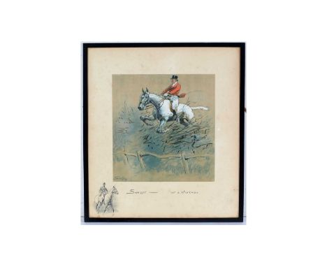 "Snaffles" Charles Johnson Payne(1884–1967)"Swagger - But a Workman",pencil signed to the mount,lithograph, with printed rema