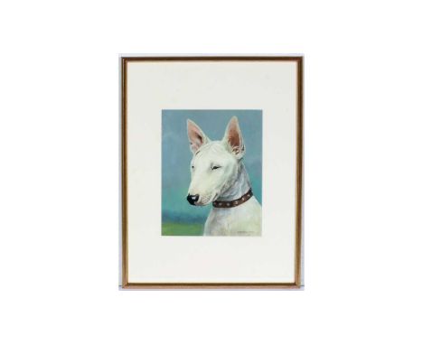 Edith Oliver(19th Century British)Portrait of an English Bull Dog,signed,oil on canvasboard,25 x 19cms, framed.