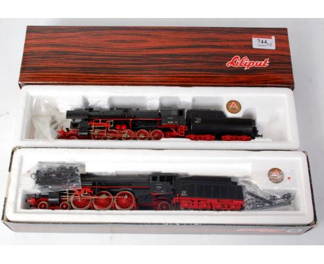 A Liliput H0 No. 4003 4-6-2 engine and tender with instructions and No. 4203 2-10-0 engine and tender with instructions, both