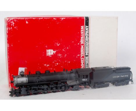 Westside Model Company, Katsumi, Japan Made HO Southern Pacific '7000' 4-8-2 engine and tender, finished matt black, some det