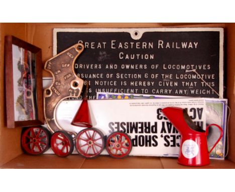 Brass plate marked on rear 'part of BR08 shunter control desk, bought June 2012 National Rail Museum', sold with 10 reproduct