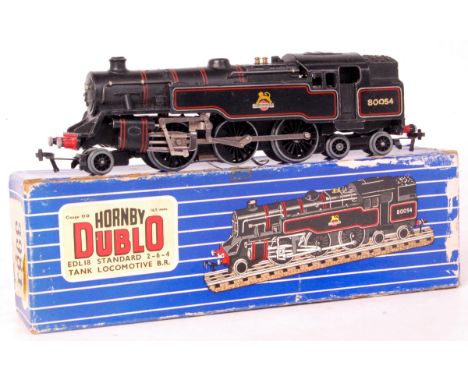 A Hornby Dublo 3-rail EDL18 standard 4 tank engine in good condition, box missing inner packing (G-BF)