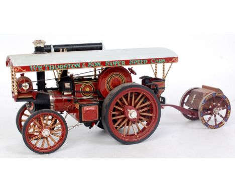 Midsummer Models plastic and metal ½":1' scale Burrell showman engine, 'W Thurston & Son', with an associated same scale limb