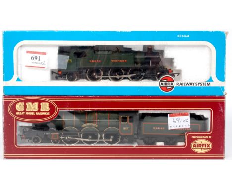 A GMR (Airfix) 'Caerphilly Castle' engine and tender (G-BG), and an Airfix 2-6-2 Prairie tank engine (G-BG), both Great Weste