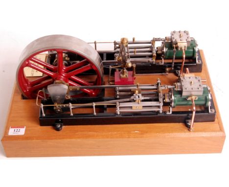 From Tubal Cain designs, a well engineered Princess Royal and Goliath stationary twin cylinder mill engine, of horizontal for