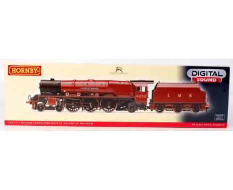 Hornby R2989xS LMS Maroon 'Duchess of Montrose' engine and tender, with sound decoder fitted, appears un-used but missing ins