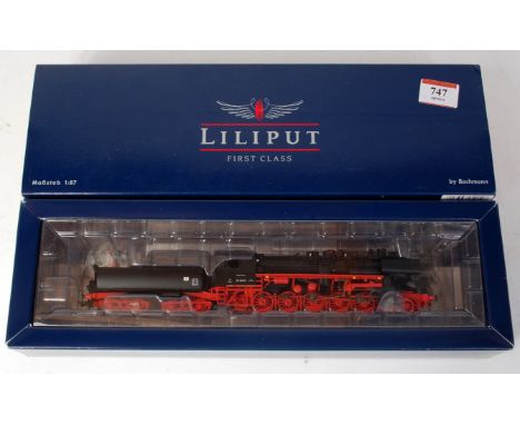 A Liliput H0 No. L105212 BR 52 class 2-10-0 engine and tender, with instructions Deutsche Reichsbahn black (M-BM)
