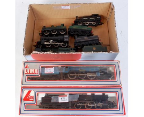 Boxed Lima BR blue/King Charles II, BR black Crab 2-6-0 (G-BG) unboxed 'The Prince of Wales Volunteers South Lancashire', Iva