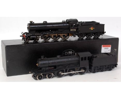 A DJH kit built LNER/BR class B16 whitemetal engine and tender BR No. 61774 (G) and a repainted Hornby class B12 engine and t