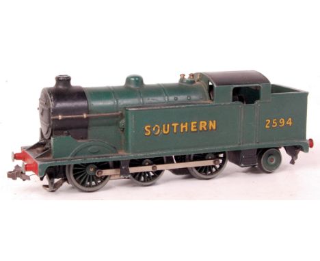 A Hornby Dublo EDL7 postwar Southern green tank engine, good for age (G)