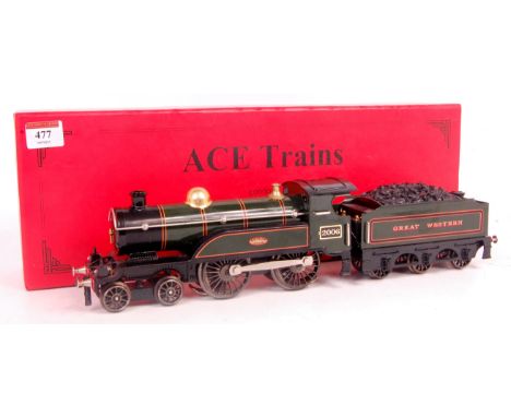 Ace Trains 0 gauge Celebration class 4-4-0 locomotive and tender, in Great Western green with No. 2006 to cabsides, 3 rail el