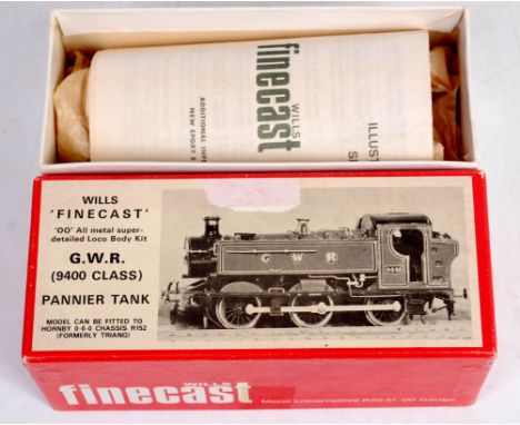 A Wills Finecast whitemetal kit to build a GWR 9400 Pannier tank engine to fit Hornby R152 chassis kit, appears complete (G-B