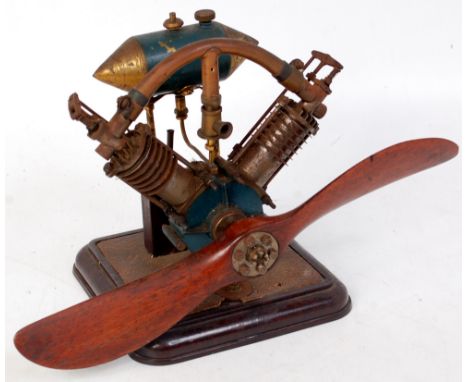 An early 20th century aero engine formerly in the possession of, and probably made by, former renowned RAF plot Stanley Wise,