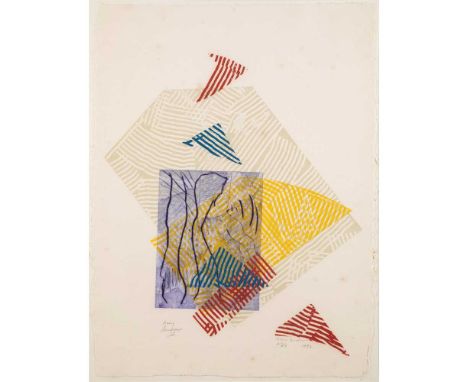 Sam Gilliam (American 1933-2022) Buoy Landscape I, III and IV, 1982 25/75, each signed, numbered, dated and titled in pencil,