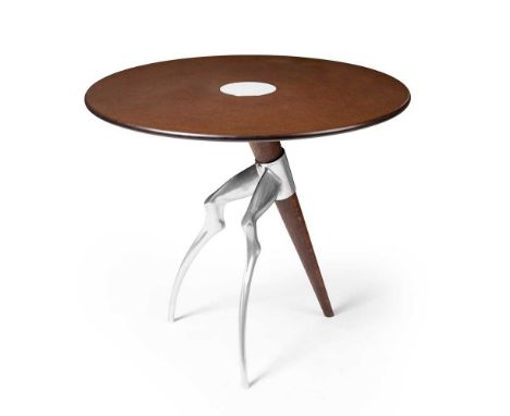 Matthew Hilton (British 1957-) Antelope Table, designed 1987 signed and numbered 'M. HILTON 008', sycamore, aluminium and MDF
