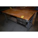 Equipto Work Table w/72 in. x 30 in. Butcher Block Table Top