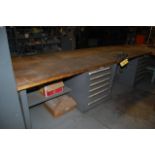 Shop Support - (4) Roller Drawer Type Tool Cabinets, (4) Butcher Block 72 in. x 30 in. Table