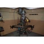 Wells Index Vertical Milling Machine, 9 in. x 48 in. Power Feed Table, Motor & Switch, 208/230 Volt