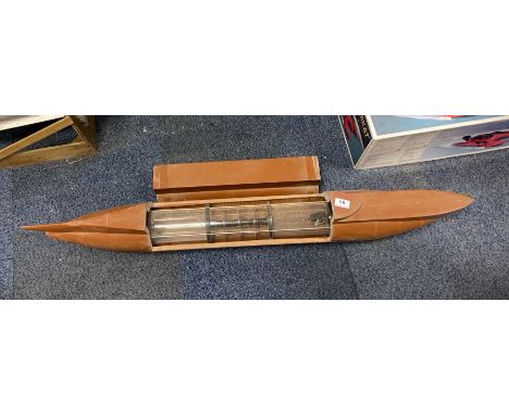 An incomplete plastic working model of a submarine, L. 125cm.