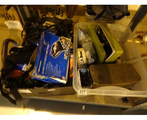 Two boxes of mixed engineering tools