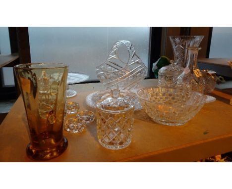 Shelf of mixed glass