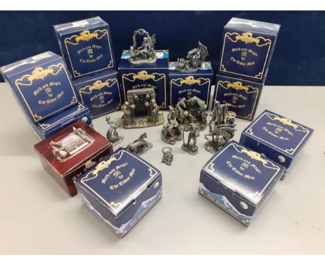 Twenty Myth and Magic Tudor Mint pewter models of mystical figures and creaturesLocation: RWM 