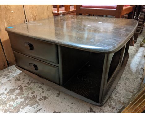 An Ercol dark stained Pandora coffee table, 39.5cm h x 80cm wLocation: LAF 