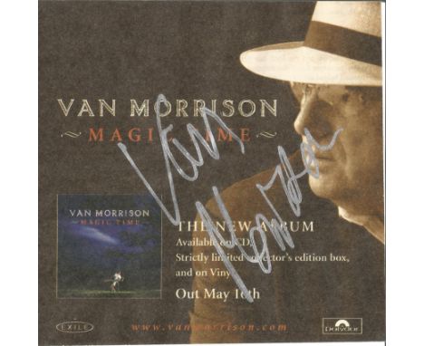 Music signed collection. 5 concert flyers and promo leaflets signed by Van Morrison, Errol Brown, Joe Brown, Marty Wilde, Max