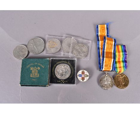 A WWI Army Service Corps duo, awarded to Private H.G Smith (M-396906), together with The National Commemorative medal 1899-19