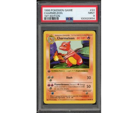 PSA 9 - Charmeleon- Shadowless 1st Edition Base Set 1999 - 24/102 - Speaking of Charmeleon, here is it's first iteration! Fir