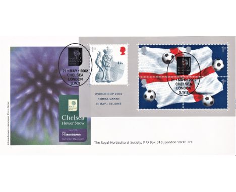 Great Britain 2002 (May 5th) World Cup Football M/S FDC, Chelsea Flower Show H/S, BFDC No.38