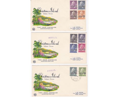 Australia (Christmas Island) 1958 - set of First Day Covers (3)