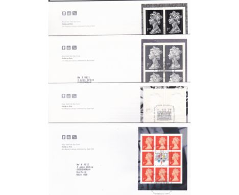 Great Britain FDC 1999 (Feb 16th) Profile in Print set of four FDC's of the Prestige Booklet Panes, Royal Mail Bureau issue (