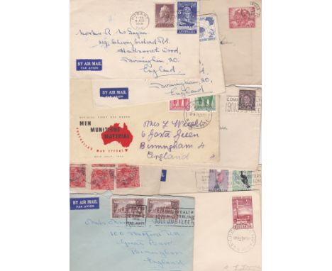 Australia - An accumulation of cover with a good range of First Day Covers, also Aerogrammes, odd Queen Victoria, KGVI covers