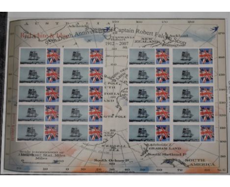 Great Britain 2007 Royal Mail Smiler's Sheet Death of Captain Scott 95th Anniversary 20x First Class Union Jack stamps