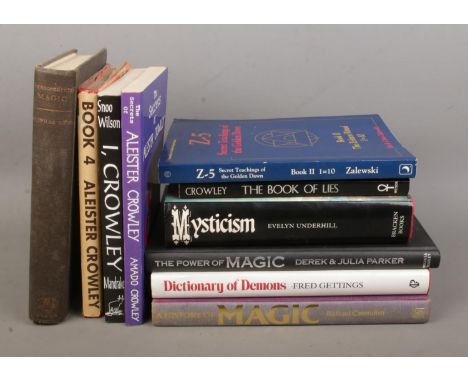 A good collection of books themed on Mysticism and Occultist Aleister Crowley. Includes Evelyn Underhill, A History of Magic,