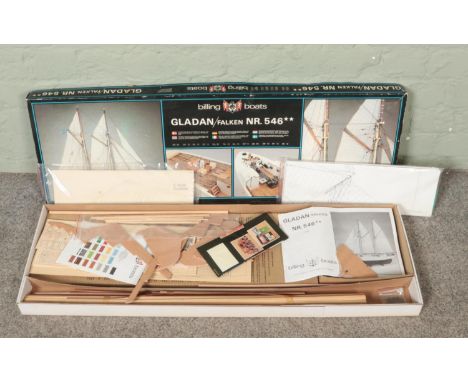 A boxed Billing Boats model building kit for Gladan/Falken Nr. 546.  