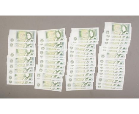 A collection of approx. 55 Bank of England five pound notes in very good condition. Includes almost complete print run CN38 5