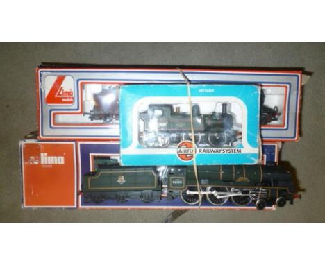 Seven steam locomotives by Lima, Mainline and Airfix comprising Jubilee Class, 43XX Class, B.R. Class 4, two Royal Scots, L.M