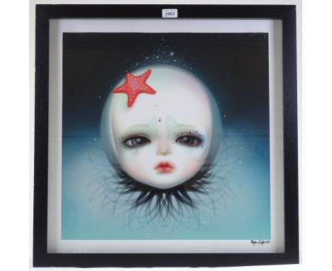 Mijn Schatje, colour print, surrealist portrait, no. 2/8, image size 20" x 20", framed 