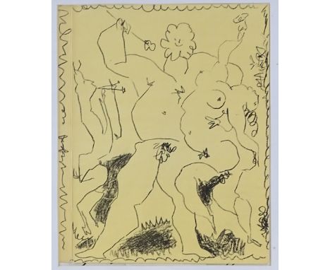 Pablo Picasso, Bacchanal 1956, lithograph from an edition of 3000 copies, published by Mourlot no. 280, 13" x 10.5", framed 