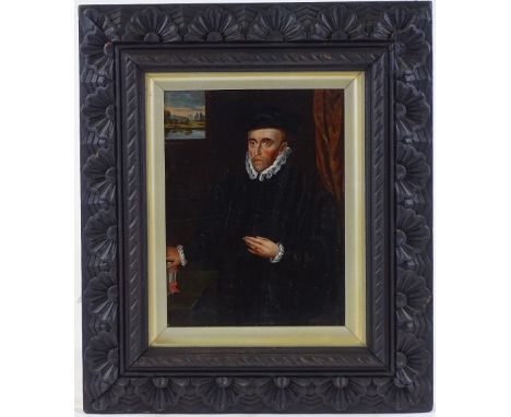 18th / 19th century oil on board, portrait of a nobleman, unsigned, 10" x 8", framed 