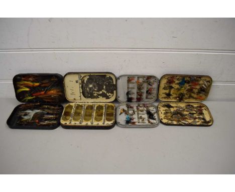 FOUR CASES VARIOUS VINTAGE FISHING FLIES