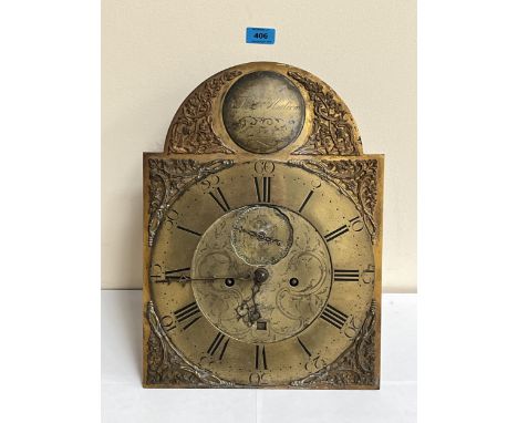 A George III oak and mahogany longcase clock of 8 day duration, the 12" break-arch brass dial signed Thos. Andrews, Dover. 82