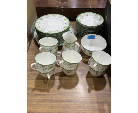 A Royal Doulton 'Abbess' pattern part tea service of 33 pieces.